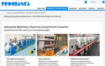 Prochaska Formularmaschinen Website