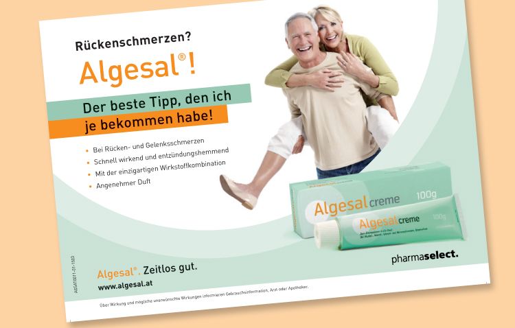 Algesalcreme gegen Rückenschmerzen - in Ihrer Apotheke