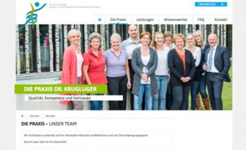 Website Dr. Krugluger Orthopädie