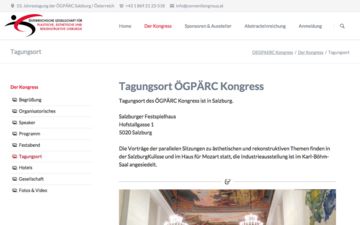 Kongress ÖGPÄRC 2015 Website